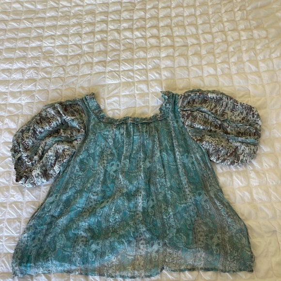 Anthro Let me be boho peaseant paisley blouse - Picture 11 of 11